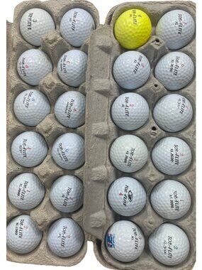 Lot Of 24 Used Golf Balls Top-Flite XL Distance & More Mixed Colors 95d